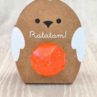 Balle rebondissante facette oiseau Abricot